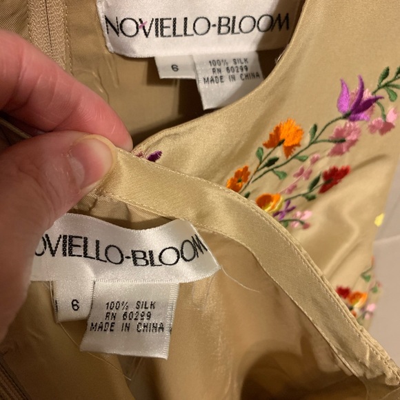 SOLD !! 
 Sz 6 embroidered noviello-bloom 100% silk skirts set - Picture 3 of 15